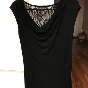 Black top with lace back